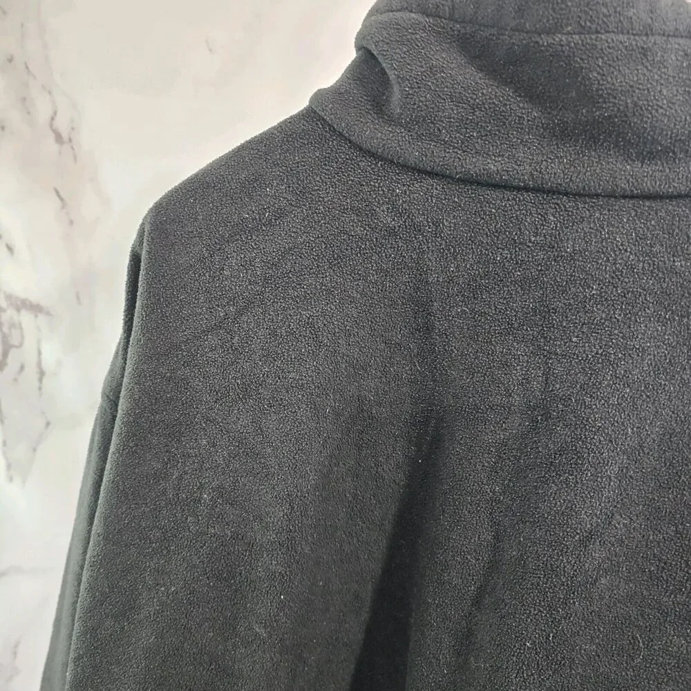 Columbia Jacket Mens XXL Black Full Zip Fleece Mid Layer Synch Steens Mountain